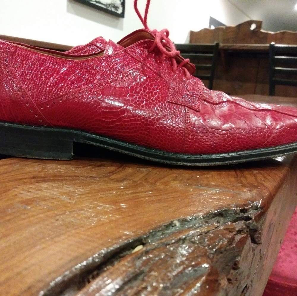 David Eden Mens Alligator Loafers